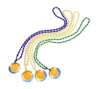 LIFKOME Pendentif Bouddhiste Perles de Verre Classique Amulette, 4 Pièces Multicolores pour Croyants, Léger et Compact pour Prières et Cérémonies