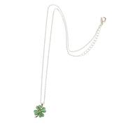 LIFKOME Pendentif Couleur Aléatoire Trèfle à Quatre Feuilles Collier en Pierre de Lune et Cuivre Vert pour Filles et Garçons Usage Quotidien et Fêtes