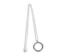 LIFKOME Pendentif Médaillon Rond Acier Inoxydable avec Fenêtre Verre Transparent et Mécanisme à Vis Collier DIY pour Souvenirs Mariage Bouquet Photo Bijoux Mémoire et Respect