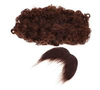 LIFKOME Perruque Et Barbe Afro Accessoire De Pirate Cosplay Fausse Barbe De Fête Ensemble De Coiffure Thématique Décoration De Costume