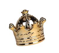 LIFKOME Petite Boîte À Bijoux Compacte En Céramique Pour Bijoux De Mariage Rangement En Couronne Dorée Pour Occasions Spéciales