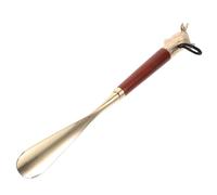 LIFKOME Pied à chaussure long en métal et bois avec tête de bœuf robuste et décorative pour hommes et femmes adapté aux chaussures à talons