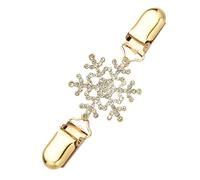 LIFKOME Pince À Cardigan Flocon De Neige Cristal Clip De Pull Et ChâLe De NoëL ÉLéGant Fermoir Broche Pour Chemise Et Manteau Accessoire Mode Femme Hiver 4.3 X 1.6 X 0.4 Pouces