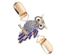 LIFKOME Pince à de Cardigan Accessoire Créatif et Facile à Utiliser en Alliage Bleu de Chouette Ne Se Déforme Pas pour Femmes pour Pull et Châle