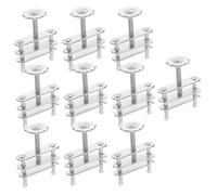 LIFKOME Pince À Tubes Métallique Pour Tubes À Essais, Lot De 10, Bouton Ergonomique, Design Compact, Équipement D'enseignement De Chimie, 1.38X1.02X0.39 Pouces
