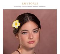 LIFKOME Pinces à Cheveux Fleurs Tropicales 30 Pcs en EVA 7 CM - Barrettes Frangipanier Colorées - Accessoires Coiffure pour Plage Mariage et Fête