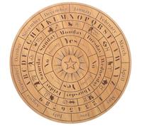 LIFKOME Planche Bois Sculpté pour Divination avec Pendule Décoration de Bureau et Accessoire Ésotérique de Taille Importante et Artistique pour Amateurs de Tarot et Astrologie