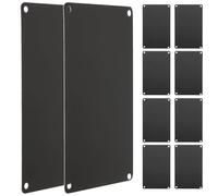 LIFKOME Plaque de Porte en Aluminium Noir Oxydé 100x60mm 0,5mm Lot de 10 Plaques Vierges à Graver Panneau Signalétique Multifonction pour Bureau Panneau Mural Personnalisé 4 Trous