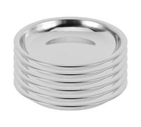 LIFKOME Plateaux de Balance Alimentaire en Acier Inoxydable Argenté 6 Pièces, Plateforme de Pesée Stable et Mesure de Haute Précision pour Bijoux et Petits Objets en Laboratoire