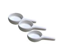 LIFKOME Plateaux en Céramique pour Bougies 3 Pièces Poignée, Design Créatif Blanc, Surface Lisse et Brillante, Facile à Ranger pour Espace de Vie
