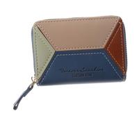 LIFKOME Pochette à Cartes Multi-Fonctionnelle PU Porte-Cartes Pratique avec Compartiments RFID Rangement Compact pour De Crédit Et Bleu