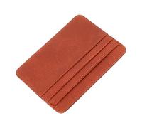 LIFKOME Pochette pour Cartes D’identité Aspect Grainé Lézard PU Marron Ultra-Mince Protection Pratique Bureau Usage Professionnel