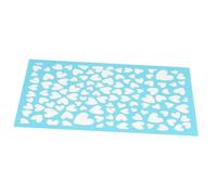 LIFKOME Pochoir Sérigraphie Pâte Polymère Cœur Motif Réutilisable Polyester pour DIY Artisanat Argile Créatif