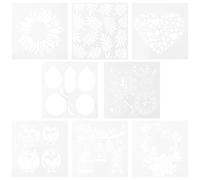LIFKOME Pochoirs de Dessin Plusieurs styles 8 Pièces pour Garçon et Filles en PET Réutilisables et Lavables, Modèles Spéciaux pour Cartes de Vœux et Journaux Intimes Plusieurs styles