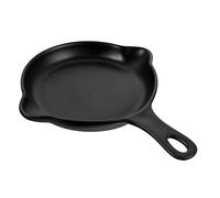 LIFKOME Poêle Céramique Japonaise avec Poignée Plat à Pâtisserie Rond Noir Résistant Chaleur Anti- pour Œufs Pancakes Et Pain pour Petits Déjeuners Et Réceptions