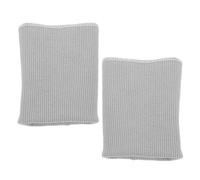 LIFKOME Poignets Côtelés Élastiques Gris, Tissu Tricot Extensible pour Manches et Bas de Pantalon, 1 Paire Taille Unique, Bordure de Finition pour Couture, Réparation Vêtements, Isolation