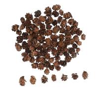 LIFKOME Pommes De Pin Artificielles Mini 1-2 Cm en Bois Naturel Décoration De Noël Rustique pour Sapin Maison Bureau Lot de 100 Pièces