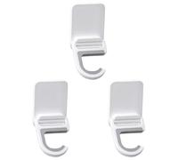 LIFKOME Porte-balai Mural Adhésif Blanc 3pcs en Abs Silicone, Étanche, Support Auto-adhésif pour Organiser Balais et Serpillières Cuisine Maison