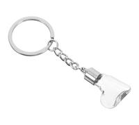 LIFKOME Porte-Clés Bouteille en Verre 8 MM Pendentif Cœur et Étoile Petite Fiole Décorative pour Paquet à Main Amulette Original pour Femme Mini Bouteille à Vœux en Verre