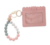 LIFKOME Porte-clés Bracelet Pochette pour Cartes avec Porte-Cartes Design Perlé Facile Accès pour Clés Et Cartes