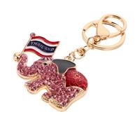 LIFKOME Porte-Clés Éléphant en Alliage avec Cristaux Scintillants Breloque Créative Rose Pendentif Porte-Clés Décoratif pour Paquet à Main Paquet à Dos ou Clés de Voiture Accessoire