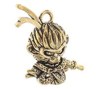 LIFKOME Porte-clés en Laiton Roi Singe Chinois Vintage Breloque Singe pour Paquet à Dos Amulette Zodiaque Figurine Symbole Force Charme Nouvel An Lunaire Accessoire Artisanal Polyvalent