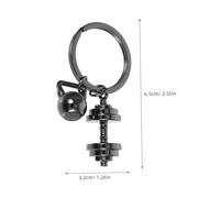 LIFKOME Porte-clés Haltère Métal Noir Design Gym Décoration Sac et Clés Cadeau Sport Fête des Pères Accessoire Original pour Amateurs de Musculation