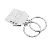 LIFKOME Porte-clés Maison Créatif Lot de 2 Pièces en Alliage de Zinc Argenté Léger et Portable pour Nouvelles Maisons et Présents de Pendaison de Crémaillère