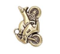 LIFKOME Porte-Clés Motard en Laiton Pendentif Créatif Accessoires de Bijoux Breloque Suspendue pour Motards Décoration pour Clés DIY 1 Pièce
