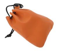 LIFKOME Porte-Monnaie Compact en Cuir avec Cordon De Serrage pour Tee De Golf Marron pour Homme
