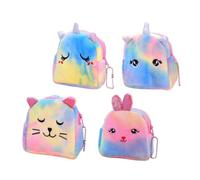 LIFKOME Porte-Monnaie Licorne Peluche Coloré Pochette Rangement Pièces en Peluche Paquet De Change Animal Mignon Petit Format Présent Garçon Et Filles École Usage Quotidien