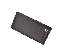 LIFKOME Portefeuille Homme Long Cuir PU Trifold Portefeuilles Porte-Cartes Compact Porte-Billets Fin Couleur Café Accessoire Pratique pour Usage Quotidien