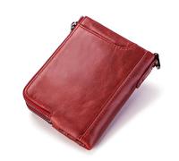 LIFKOME Portefeuille pour Homme Pochette Secrète Élégant Et Fin Porte-Cartes Multifonction Rouge
