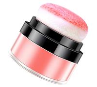 LIFKOME Poudre de Blush Shimmer à Coussin pour Femmes Fard à Joues Poudre avec Applicateur Contrôle de Brillance et Uniformisation Du Teint Teinte Saumon Naturelle