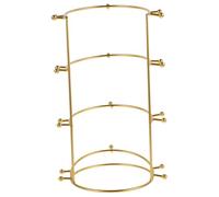 LIFKOME Présentoir à Couronnes Doré en Métal à Plusieurs Niveaux pour Mariage, Support Élégant pour Bandeaux et Bijoux, pour Photographie et Décoration