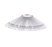 LIFKOME Présentoir à Ongles En Éventail 50 Pièces Transparent Anneau Métallique Nuancier De Vernis à Ongles Diy Pour Débutants Support Gel Et Acrylique