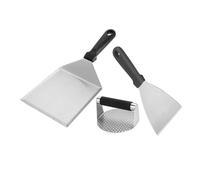 LIFKOME Presse à Hamburger Acier Inoxydable Presse à Steak Haché Spatule Avec Poignée Plastique Outil De Fabrication De Hamburgers Accessoire De Cuisine