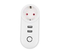 LIFKOME Prise Connectée Wifi Double USB Mobile à Distance Compatible Home pour Usage Design Professionnel et Durable