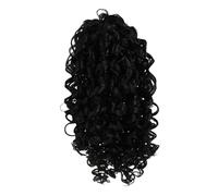 LIFKOME Queue de Cheval Bou Noire pour Femmes Extension Synthétique avec Filet Élastique Volume Naturel et Style Élégant