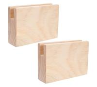 LIFKOME Rehausseurs de Meubles en Bois à Rainures Stables 5 CM de Hauteur Lot de 2 Pièces Blocs Rehausseurs Rectangulaires pour Lits Canapés Bureaux - Optimisation Rangement et