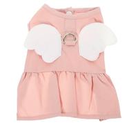 LIFKOME Robe pour Chat et Petit Chien, Halloween Noël, Coton Polyester Rose | Coupe Respirante et Confortable, Enfilage Facile, Aile D’ange Adorable, pour Chaton, Voyage et Propriétaires de Chiens