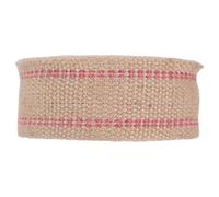 LIFKOME Ruban Toile Jute Tressé Rouge Rayé Sangle Jute Robuste pour Réparation de Chaises Décoration Rustique Guirlandes de Noël et Projets DIY