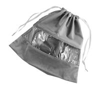 LIFKOME Sac de Rangement Transparent avec Cordon pour Sèche-cheveux et Petits Objets Sac de Voyage Léger Anti-poussière pour Maison et Déplacement Pochette de Rangement Pratique Satin