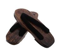 LIFKOME Sandales Kimono Bois Traditionnelles pour Hommes Sabots à Bout Rond Confortables et Durables Chaussures Intérieur Japonaises pour Costume Cosplay