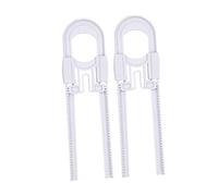 LIFKOME Serrures De Sécurité Pour Bébé En u Doubles, Loquets Coulissants Blancs Ajustables, Protection Armoires La Cuisine Et Salle De Bain, Sécurisation Garçon Et Filles Et Animaux, Lot De 2