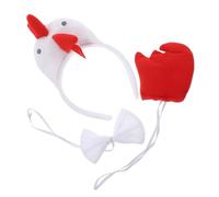 LIFKOME Set Accessoires Costume Poulet Blanc et Respirant avec Queue et pour Garçon Fille et Adultes pour Chasses Aux Œufs et Célébrations Festives