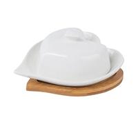 LIFKOME Set de Beurrier Céramique Décoratif avec Plat Forme de Cœur pour et Rangement avec Poignée Design Élégant pour Table à Manger