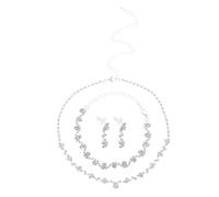 LIFKOME Set de Bijoux Soirée Élégant pour Femmes Collier Boucles Oreilles et Bracelet Délicats et Polyvalents pour Bal Gala et Mariages