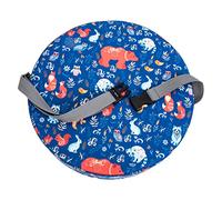 LIFKOME Siège Rehausseur Portable Léger Bleu pour Garçon et Filles Coussin de Siège Imperméable en Polyester et Éponge Fermeture Éclair, pour Manger et Jouer