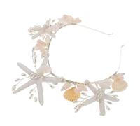 LIFKOME Silver Pearl Band bandeau de mariage Couronne bandeau de mariée casque groupe de style sirène coiffes de mariage pour filles Métal plastique blanche